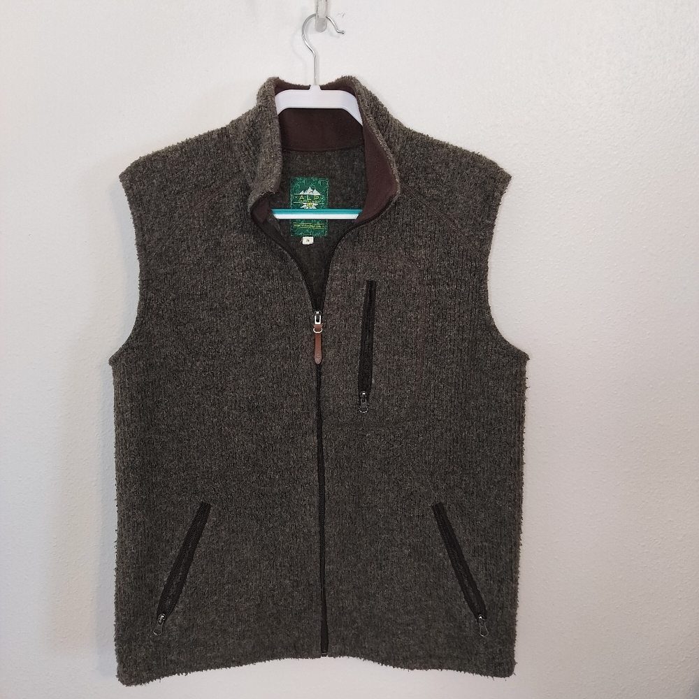 Mens Alps Country Wear Wool‎ Blend Vest Size M Brown Handmade Grandpacore Alpine